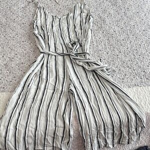 Striped Black and White Jumpsuit